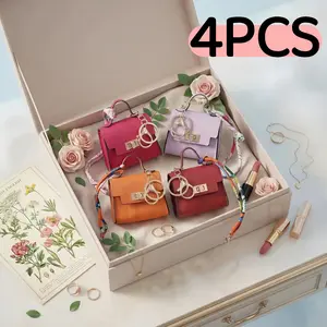 Mini Leather Storage Pouch Various Combinations&Color Schemes Keychain&Lipstick&Card&Coins Pouch  Fashion Accessories Valentine's Day, Christmas, Mother's Day, International Women's Day, Birthday Gifts