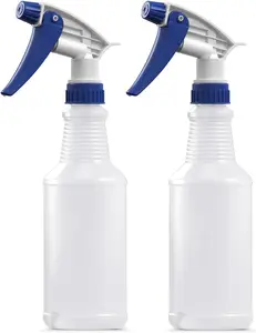 Set of 2  Empty 16 oz Spray Bottles, NBR Gasket - Superior Hydrocarbon Resistance - Ideal for Auto Detailing & Industrial Cleaning