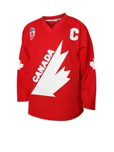 Men's Ice Hockey Jersey 99 red Embroidered Casual Training T-Shirt, Sports Tops, Sporty V-Neck Long Sleeve, Loose-Fitting H-Type, All Seasons, Athletic Apparel