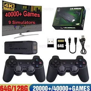M8 Video Game Console 4K HD 40000+ Games 9 Simulators Built-in 20000 Games Wireless Controller 64G/128G Storage
