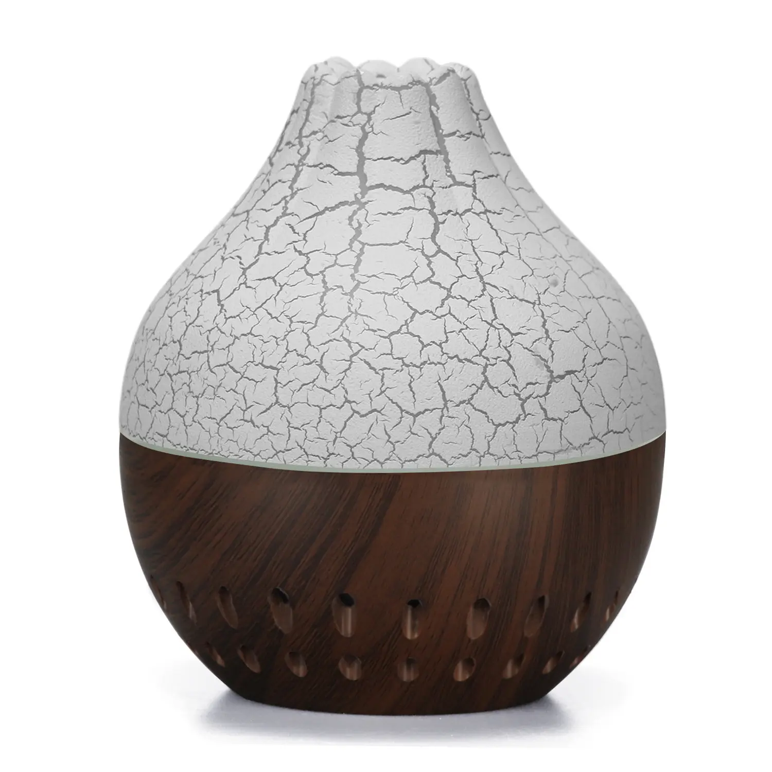 5V Artistic Crack Hollow-Out USB Port Humidifier - Compact Essential Oil Compatible Scented Mist & Nightlight Mini Diffuser, 11*10cm Energy-Saving Sleep Aid, Compatible with Power Bank & Adapter, Travel-Ready for Bedroom, Laptop, Office Desktop
