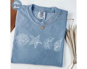 Comfort Colors Sea Shell Shirt, Beach Shirt, Summer T-Shirt, Ocean Lover Gift, Sea Shell Tee, Cute Sea Animal Tee, Beach Woman T-Shirt, Full Sizes