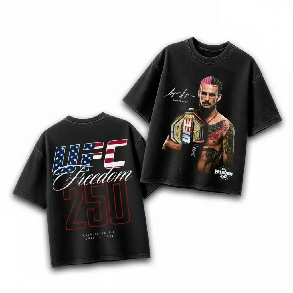 Men's Short-Sleeve UFC 250 Years Freedom Sean O'Malley T-Shirt, Menswear Top