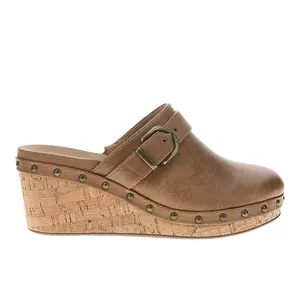 Corkys Womens Who Knew Studded Slip On Clogs Casual - Brown Corkys Womens Who Knew Studded Slip On Clogs Casual - Brown