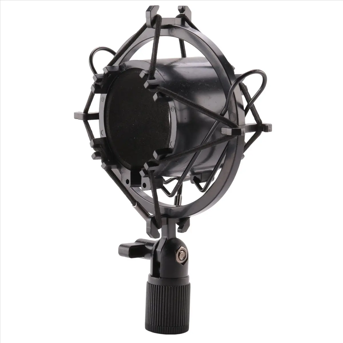 Professional Black Universal Plastic Microphone Shock Mount Clip Holder - Stable, 43-50mm & 44-46mm Mount Diameter, 3kg Load Capacity, Durable Audio Accessory for Radio Broadcasters, Household Appliance Part, Accessories, Affordable