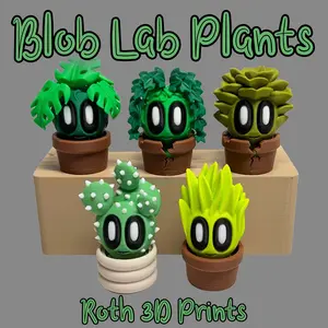 Blob Lab Plant Figurines - 3D Printed Plant Figures