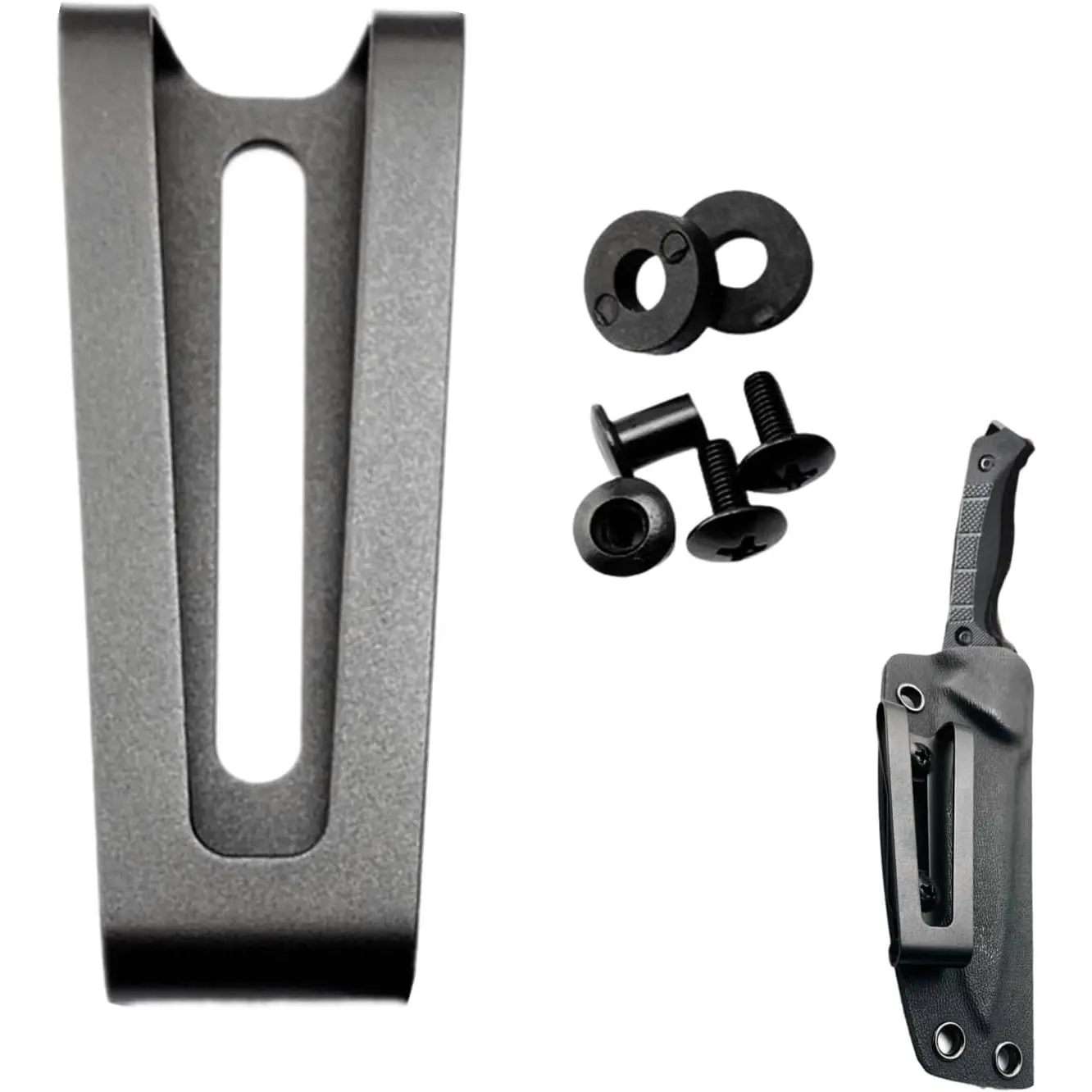 1 Set Belt Clip Professional Metal Holster Waist Clip with Screws Black
