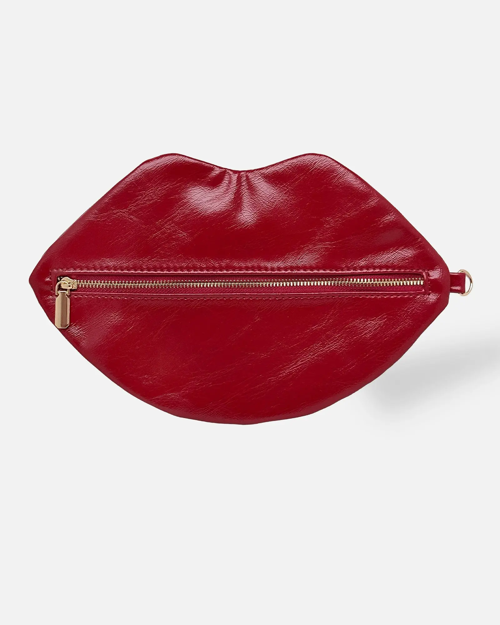 The Blake Ruby Red Lip Pouch, Lightweight Travel Organizer with Zip Closure, Fits Mini Tools, Ideal for Vintage Glamour & Editorial Displays