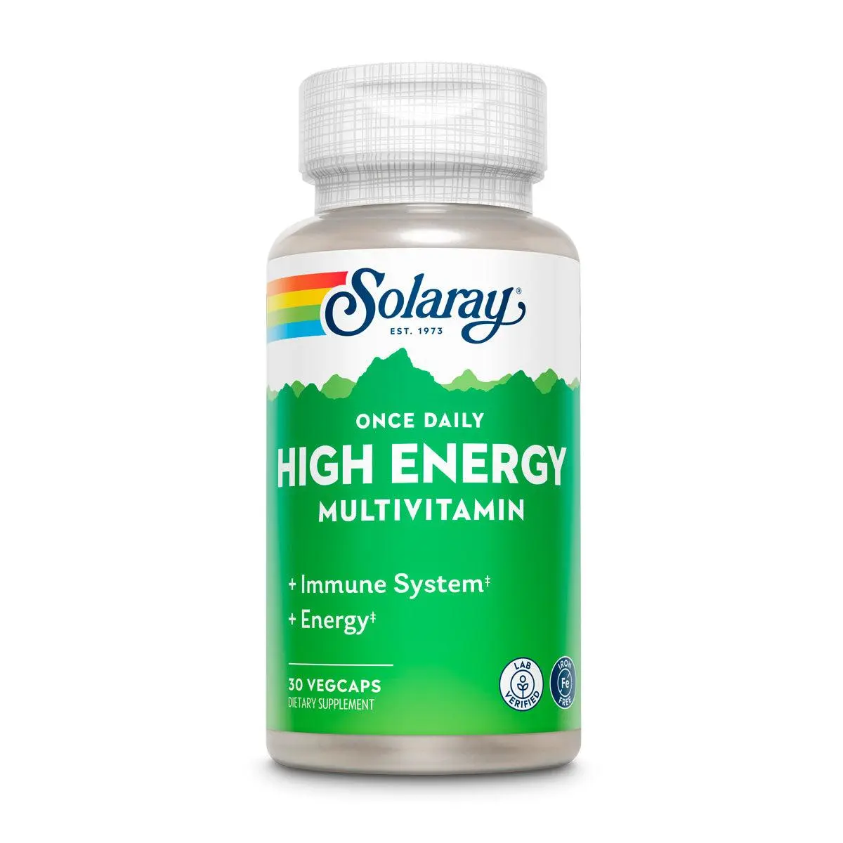 Solaray Once Daily High Energy Iron-Free Multivitamin Supplement Solaray Once Daily High Energy Iron-Free Multivitamin Supplement