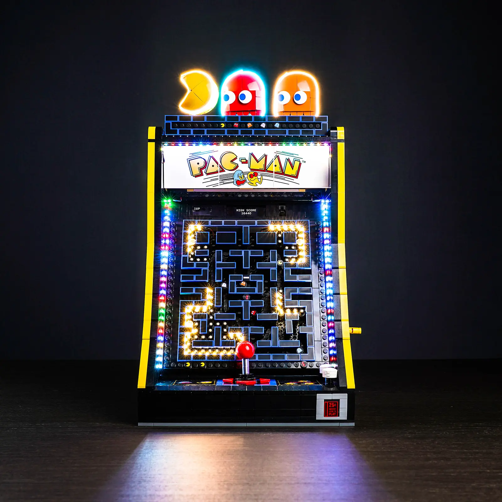 Lightweight LED Light Kit for Lego 10323 PAC-Man Arcade - 5V ABS Battery-Powered, Remote-Controlled Hidden LED Glow Collectibles, DIY PAC-Man Glowup Building Toy Gift (3-Month Warranty)