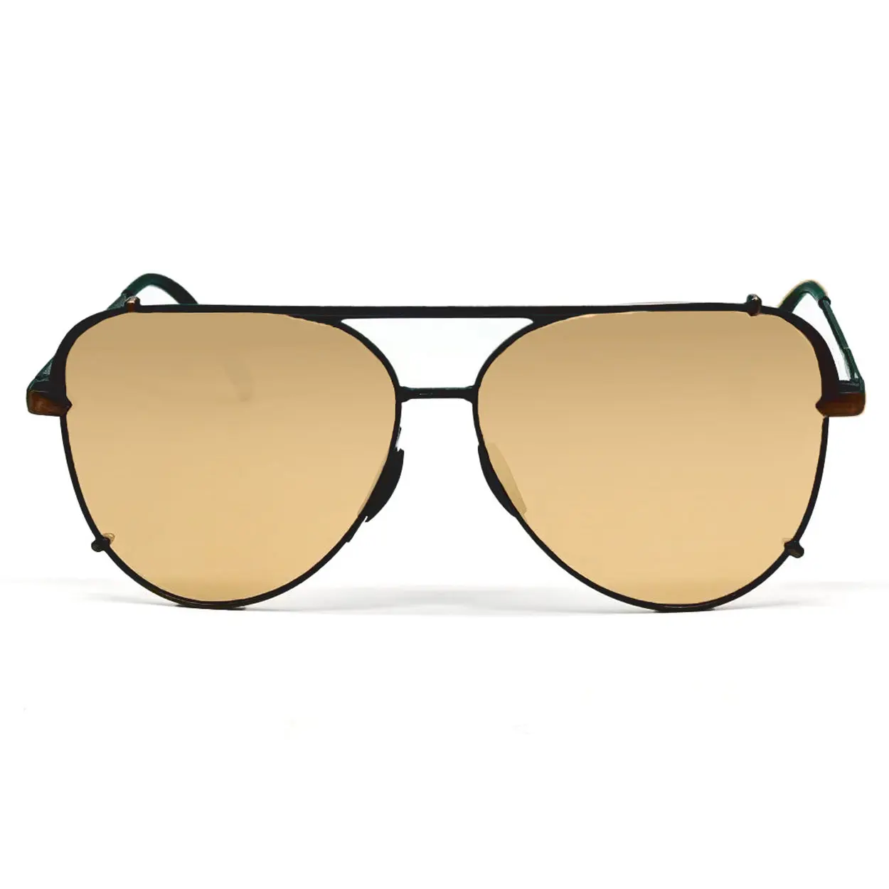 Cristina - Mirrored Brown - Tangle Free Round Aviator Sunglasses - Certified Shatter-Resistant Lenses - UV400 - For Women & Men