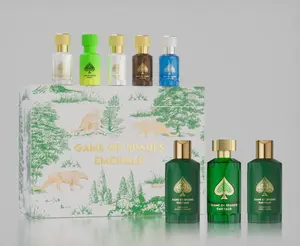 Game of Spades Emerald - Deluxe 8-Piece Gift Set (90ml Parfum, Hydrating Body Cream & Body Cleanser) Plus 5x10ml travel sprays