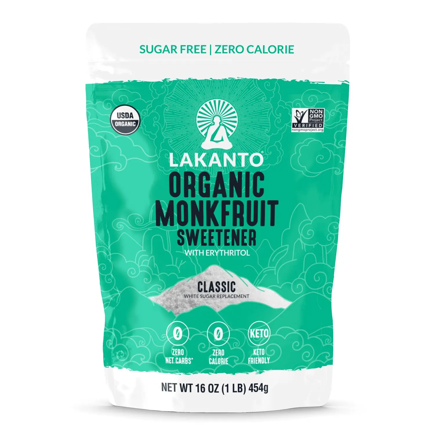 Lakanto Organic Classic Monkfruit and Erythritol Sweetener - White Sugar Replacement Healthy Baking