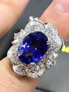 Elegant Blue Zircon Ring for Women, Wedding Bridal Engagement Ring Anniversary Party engagement rings Accessory Gift, Engagement Ring Accessories, Copper Chain Style, All Seasons Wear