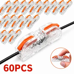 No-Strip Quick Lever Wire Splice Connector - 32A/250V Solderless Terminals, Quick Snap, Durable Reliable Stainless Steel, Secure Lock & Heat Resistant for DIY Electrical Work, Wire Splice Connectors, Durable Reliable Connectors