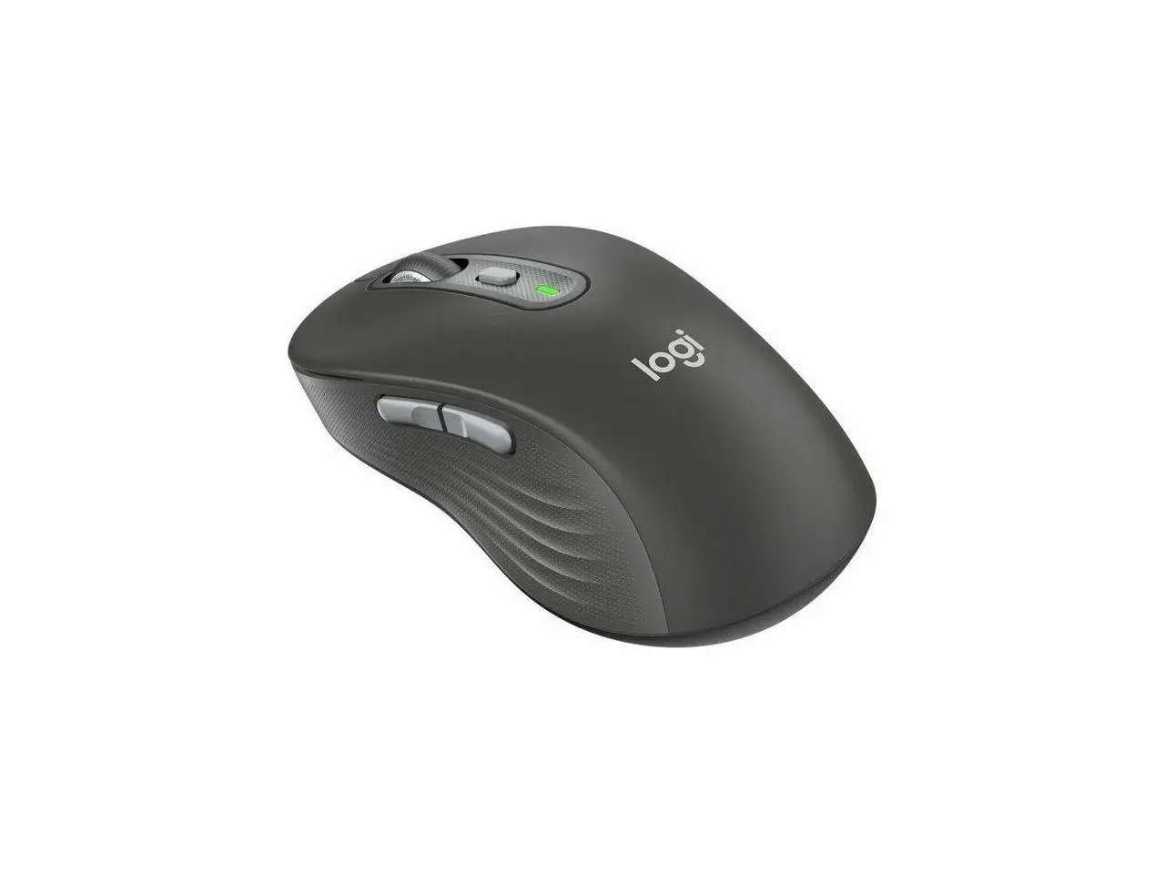 Logitech Signature Plus M750 L Mouse - Optical - Wireless - 32.81 ft - Bluetooth/Radio Frequency - 2.40 GHz - Graphite - USB - 2000 dpi - Scroll Wheel - 6 Button(s) - Large Hand/Palm Size - 1 x AA Bat
