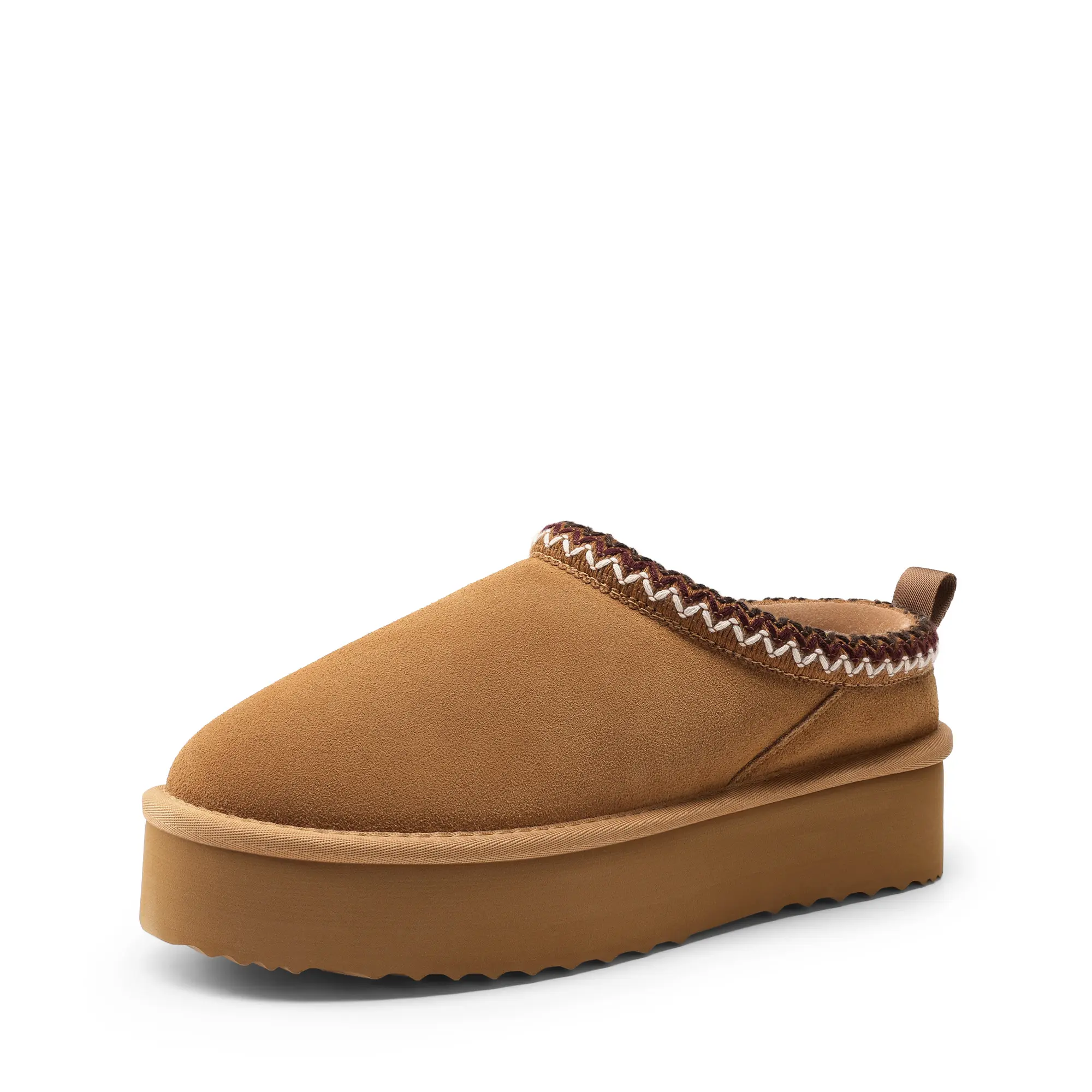 DREAM PAIRS Women's Thick Sole Slippers - Genuine Suede, Fluffy Faux-Fur, Lightweight EVA, Platform Lift, Cold Weather Indoor/Outdoor Cushioned Slip-On Casual Slippers, Fuzzy Warm Slippers