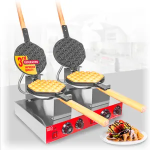 AR-HES30-2 Bubble Waffle Maker | Egg Waffle Machine | Electric Bubble Waffle Iron | 2 Hexagon Shaped Waffles