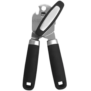 The Original Gorilla Grip Heavy Duty Stainless Steel Smooth Edge Manual Can Opener and Bottle Openers, Soft Handle, Rust Proof Oversized Handheld Easy Turn Knob, Multifunctional Kitchen Tool