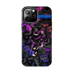 Dark Phantom Gengar Street Art Graffiti Case for iPhone 17-7 Pro Max Plus & Samsung Galaxy S25-S21 Ultra Plus - Hypebeast Ghost Monster Anime Phone Cover Unisex