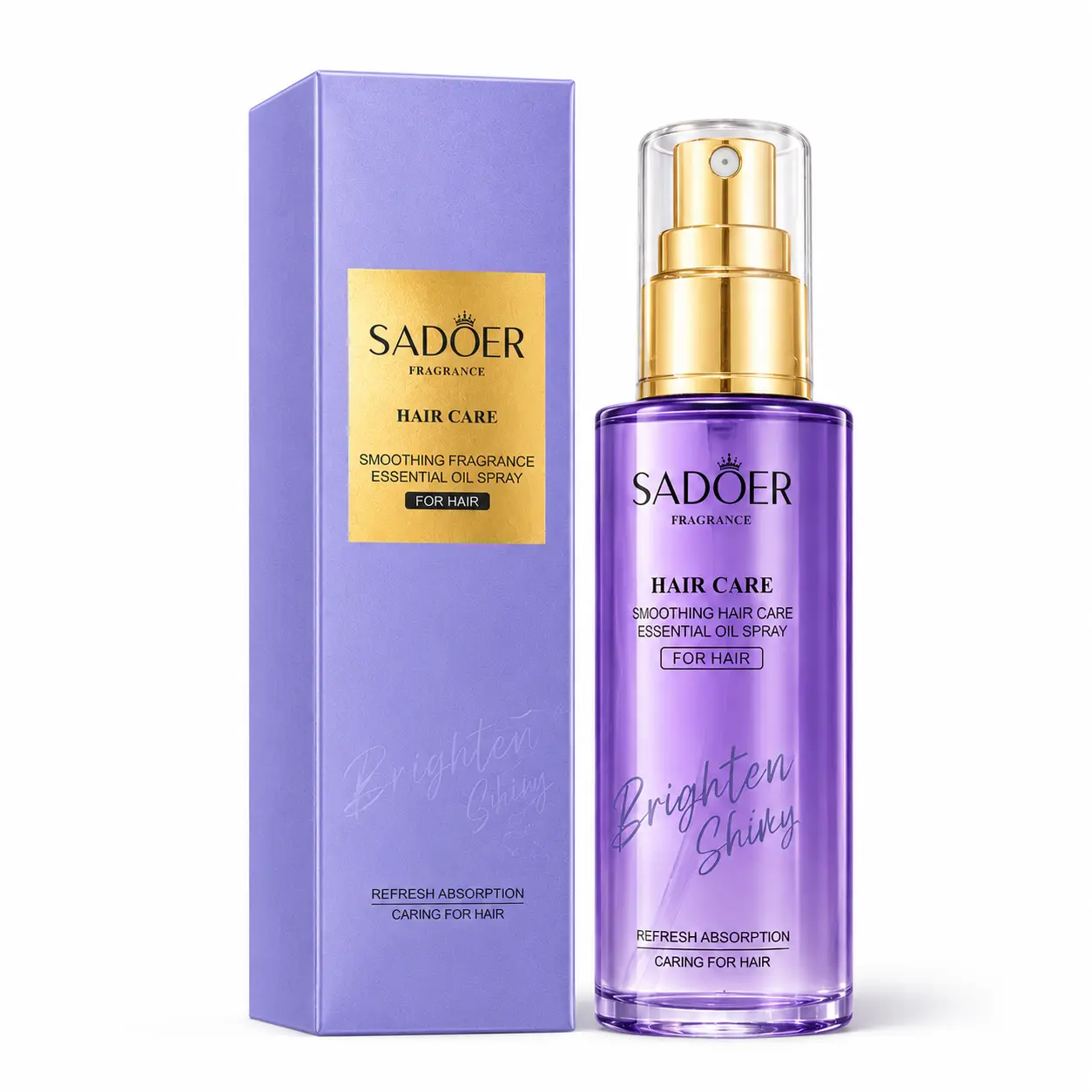 Scented Hair Smoothing Essential Oil Spray - Aromatic Haircare & Styling Serum for Daily Frizz Control