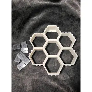 Hexagon Wall Display (7 Pack) Wall Display Minifigures Compatible with Lego