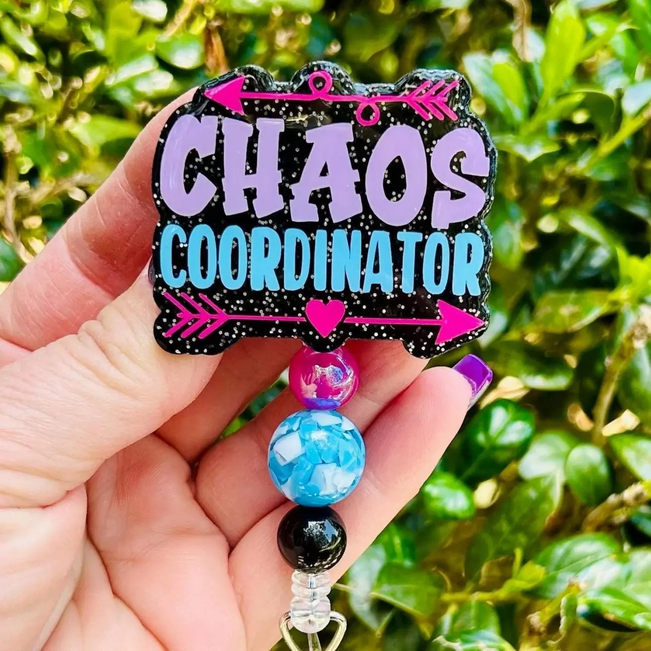 Chaos Coordinator Badge Reel, Funny Nursing ID Badge for Charge Nurses, Boss Gift Funny, Daycare worker gift, Supervisor Retractable Badge