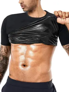 Sauna Shirt for Men - Heat Trapping Sweat Vest, Sauna Suit For Men, Compression Workout Sweat Suit for Gym, Workouts Sports Sauna Top, Gym Tops, Fitness Top