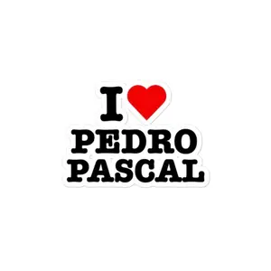 I love Pedro Pascal Sticker – Cute Vinyl Sticker for Laptop, Water Bottle, Phone Case – Celebrity Fangirl Merch – Trending TikTok Aesthetic