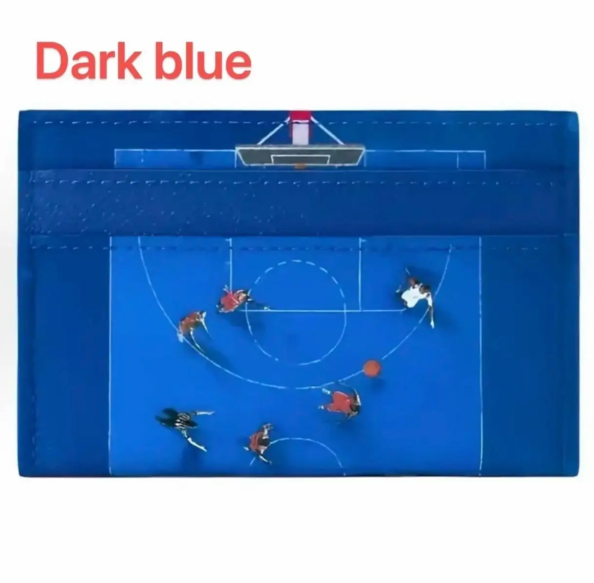 Basketball Dark Blue Card Holder for Men Women, Premium Slim Wallet, Court Print Credit Card Case, Sports Fan Gift, Travel Wallet,Minimalist Sports Wallet with Box