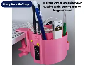 Handy Bin Organizer- Clamp on table Organizer for Sewing or Crafting