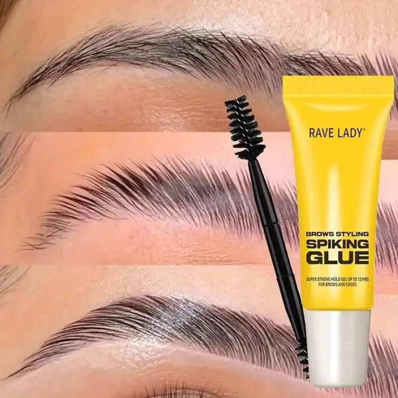 Transparent waterproof eyebrow gel with brush - Long-lasting hold, suitable for all eyebrow shapes, clear definition, lightweight formula, essential for daily makeup, Clear Eyebrow Balm, Brow Enhancer, Brow Styling, Eyebrow Products
