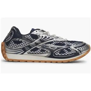 Bottega Veneta Orbit Trainer Navy Blue Silver Multi
