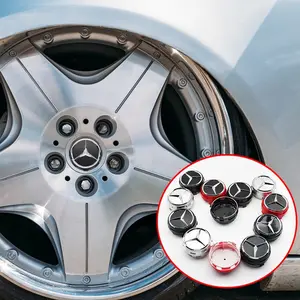 4Pcs 75mm Car Wheel Center Hub Caps Cover Accessories For Mercedes Benz B/C/E/S Class A Class C200L GLC GLK CLA W166 W163 W221