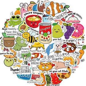 Cartoon Reward Sticker, 50pcs/set Incentive Sticker for Students Teachers, Classroom Sticker, School Supplies, Prize Sticker for Water Bottle, Decor