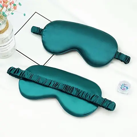 Soft Imitation Silk Sleep Mask, 1 Count Reusable Sleep Eye Cover, Soft Eye Mask For Sleeping Travel Yoga & Nap, Valentine's Day Gift, Sleeping Mask Strap