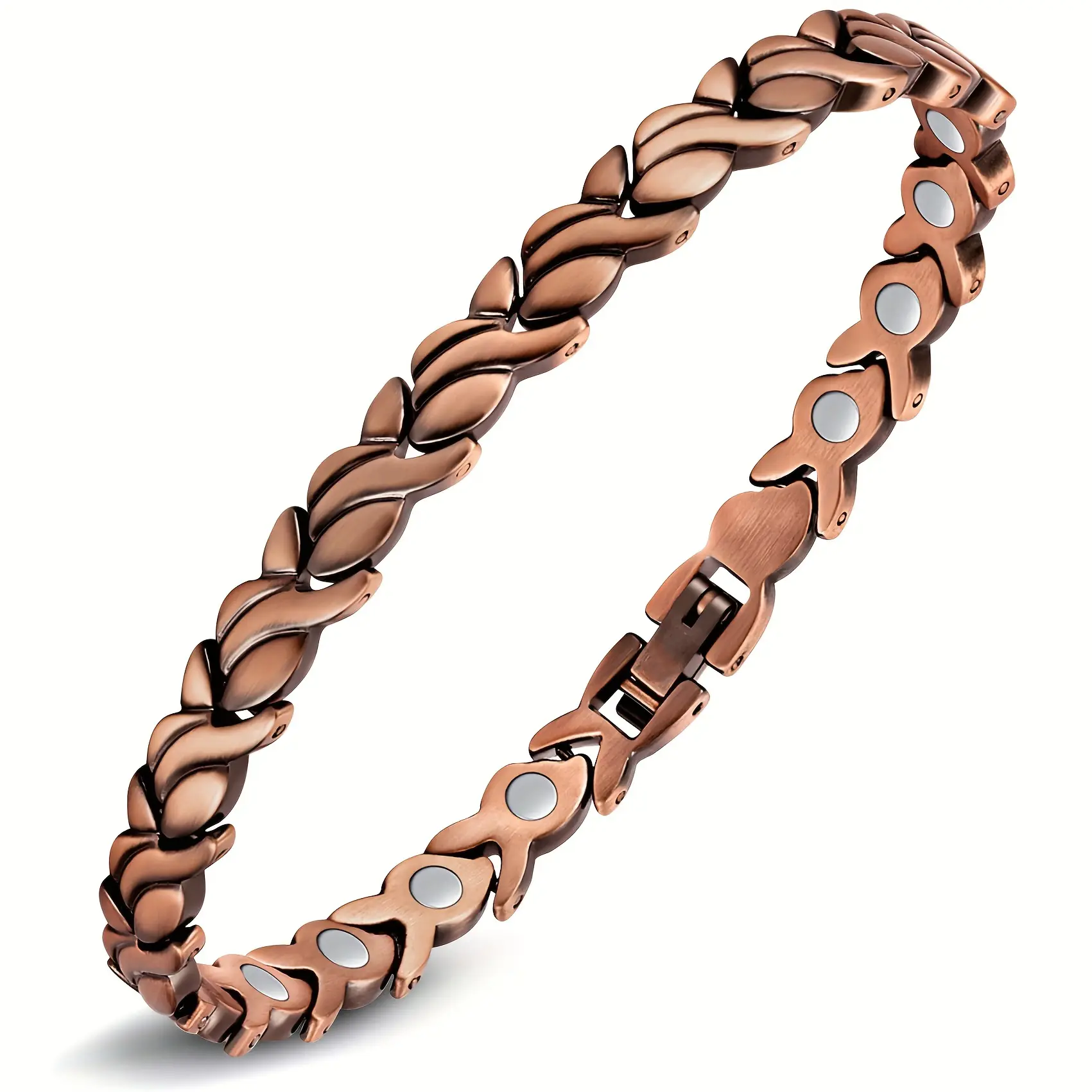 Copper Bracelet for Women, Elegant Magnetic Stackable Bangle in 99.99% Pure Copper, Adjustable Jewelry Gift with Included Sizing Tool, Elegant Bangle