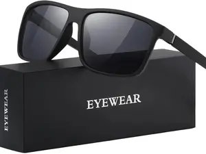 Retro Polarized Sunglasses for Men & Women - Classic Black UV Protection Driving/Fishing Sunglasses - Unisex Vintage Style