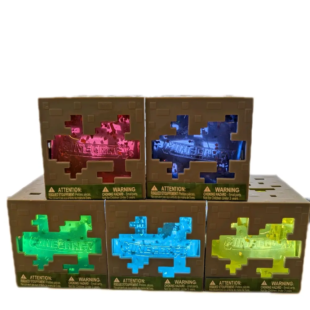 Minecraft Jelly Cubes Complete Set - 5 Colors, Anxiety Relief Products, Stress Relief Tools, Decompression Squeeze, Sensory Calming Tool, Sensory Stress Reliever