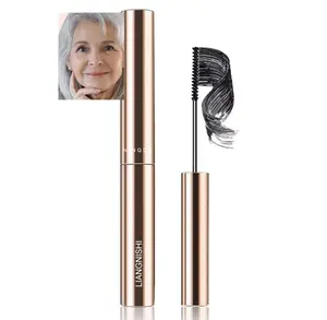 Black Mascara for Fine Short Lash & Older Women & Mulit-layered Lashes, Ultimate Length Volumizing Lower Bottom Lashes Mascara, Ultra-Precise Slim Adjustable Brush to Any Angle, Smudge-proof