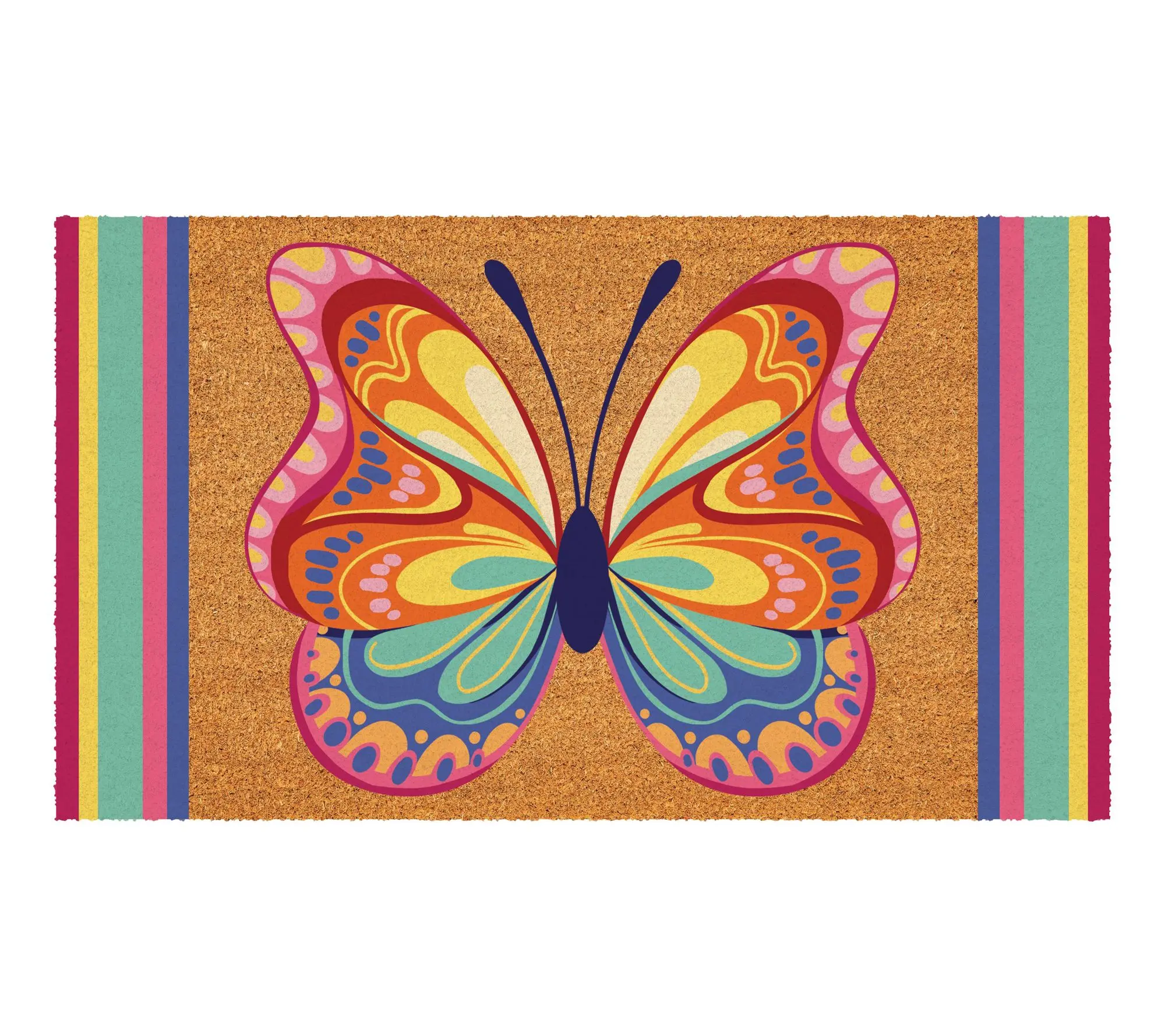 Evergreen 30"x18" Radiant Butterfly Coir Doormat