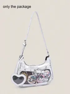 Simple, versatile, personalized and trendy one shoulder underarm bag, Half moon purse, a pure color lightweight women's bag for Valentine's Day, suitable for commuting, shopping, going out, etc.
