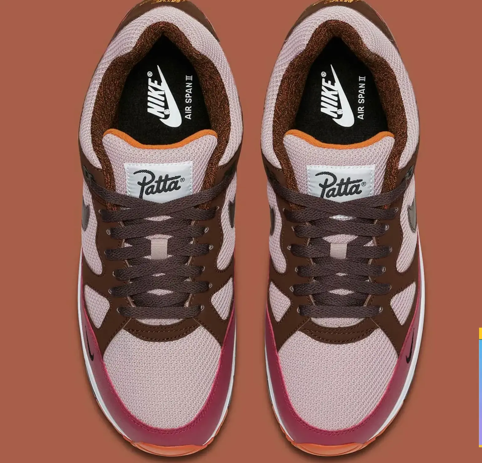 Patta x Nike Air Span II Men's Casual Sneaker - Patta Team Red, Men's Size 10.5, Brand New, No Box, Athletic Footwear, Runner Trainer, Walking Shoes