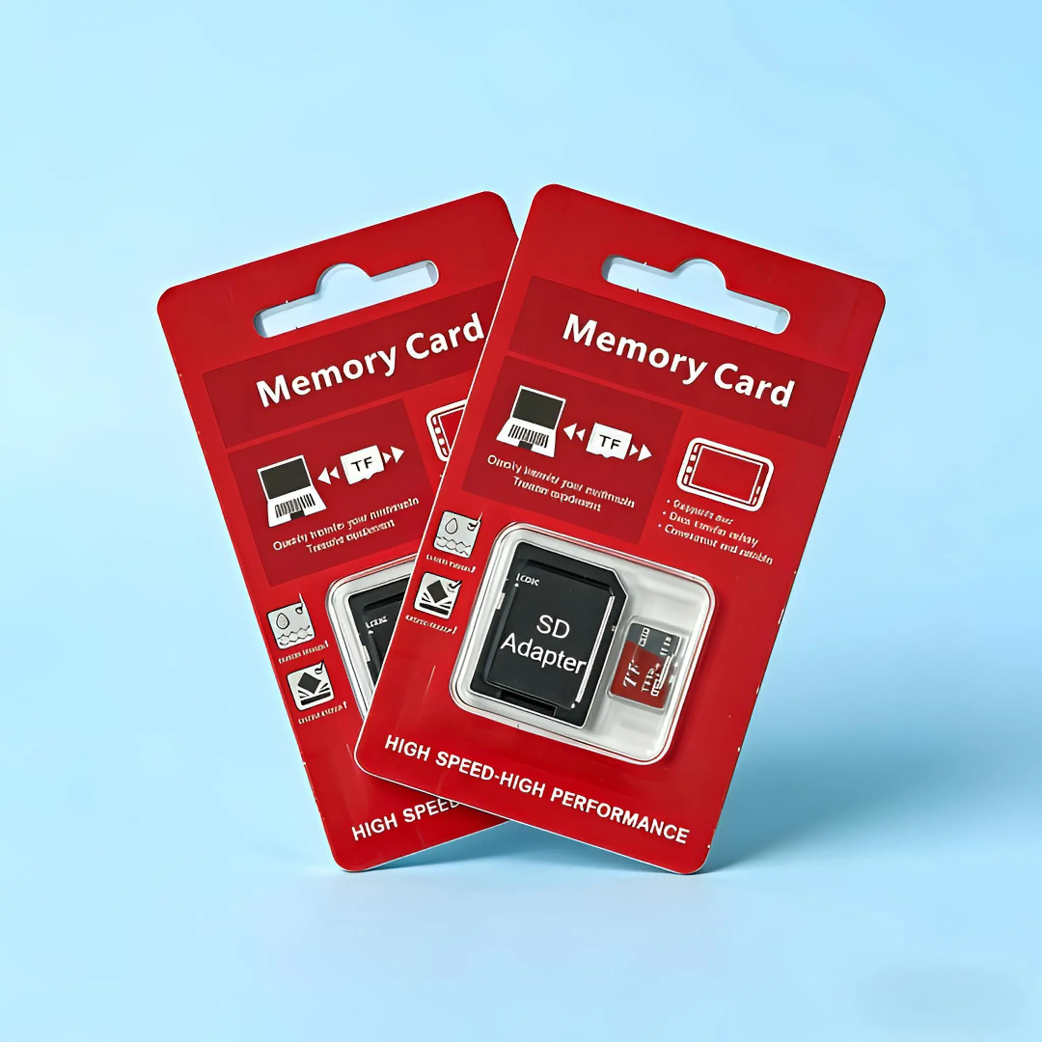 2 pack 1TB Micro TF memory cards with SD card adapter, +Card reader, phone camera, dash cam, gaming console, tablet memory card