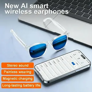 A10 Smart Audio Glasses, Transparent Frame Polarized Lenses, UV Protection, Bluetooth 5.4, Touch Control, Stereo Sound, Ideal for Cycling, Driving & Travel, Perfect Father's Day Gift