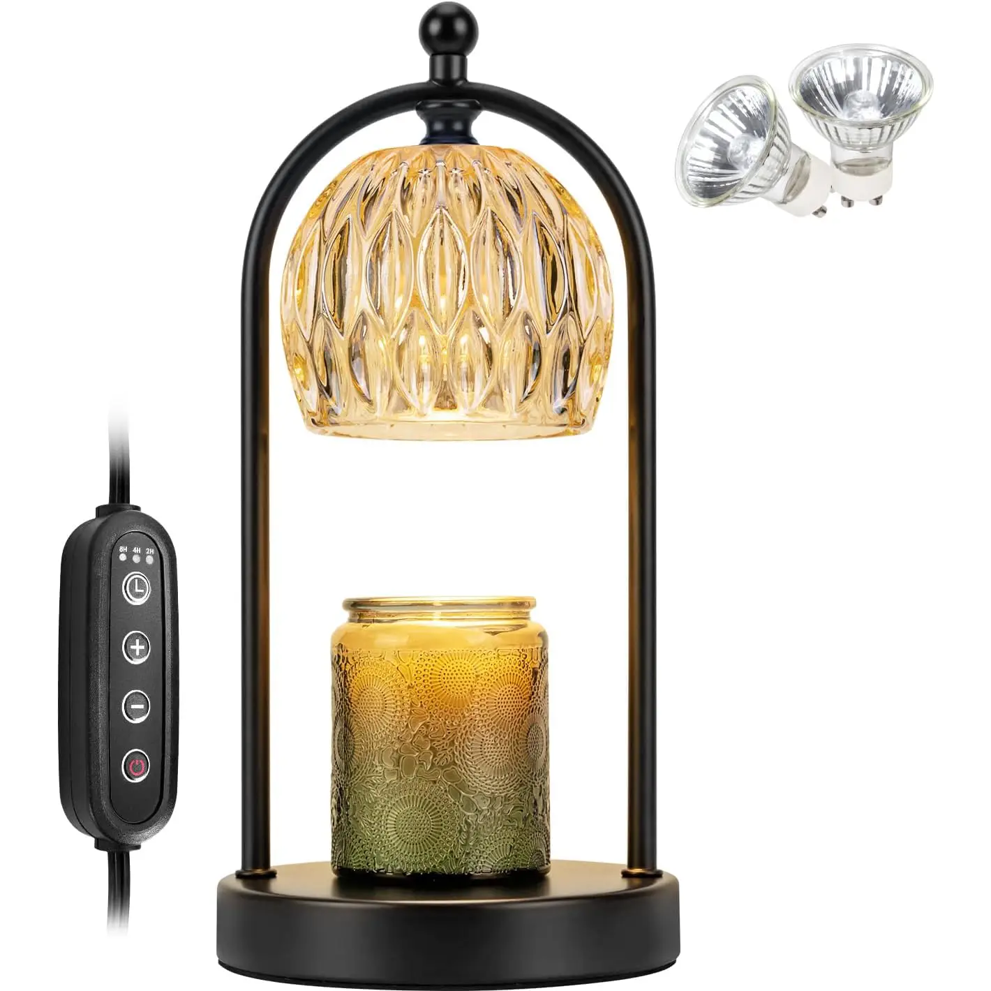 Candle Warmer Lamp with Timer, Electric White Candle Warmer Light for Bedroom, Dimmable Wax Melts Warmer for Candle Jars, Beside Lamp Gifts for Women