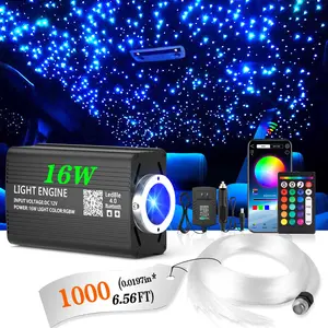 VASTFIRE Starlight Headliner Kit - 1000pcs 0.02in 6.6ft Fiber Optic Star Lights, 16W RGBW, Music Sync, APP/Remote Control for Car Interior, Bedroom Ceiling