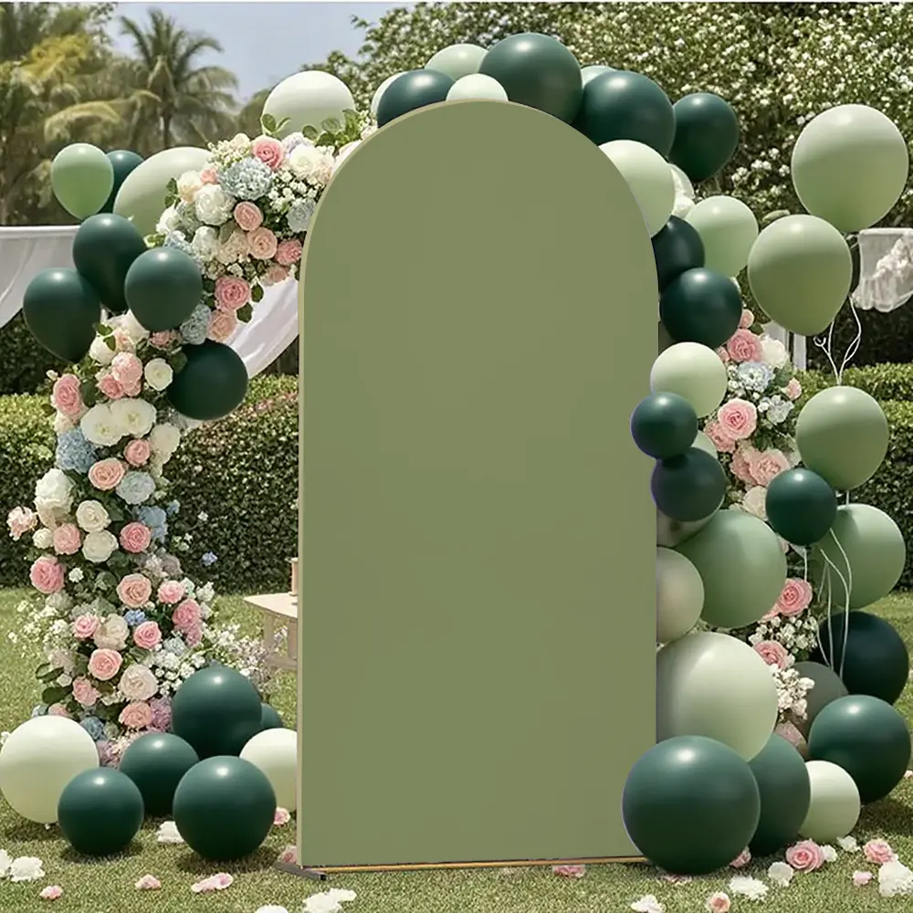 1pc Double-Sided Solid Color Photo Arch Backdrop Cover - Lightweight Reversible Textile Decor for Birthday, Wedding