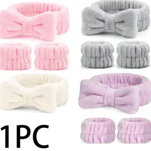1 Face Wash Headband, 2 Face Wash Wristbands, 3 Sets Of Spa Headbands, Makeup Headbands, Skin Care Headbands, Soft Headband, Bows, Bubbles, Wristbands, Sets Of Hair Accessories For Women And Girls, Skincare Headband, Beauty, Skin Care Prod