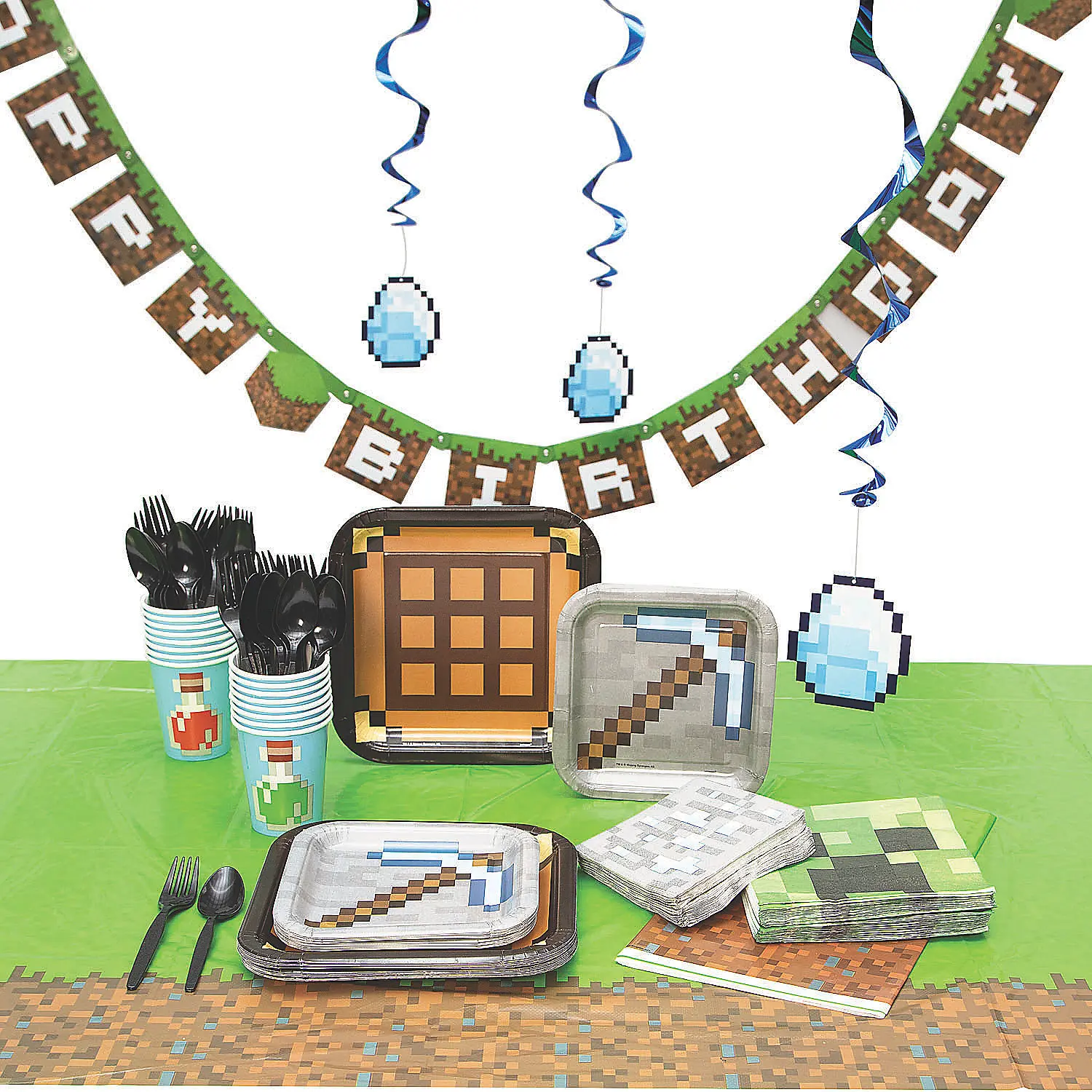 Minecraft Tableware Kit for 16 Guests